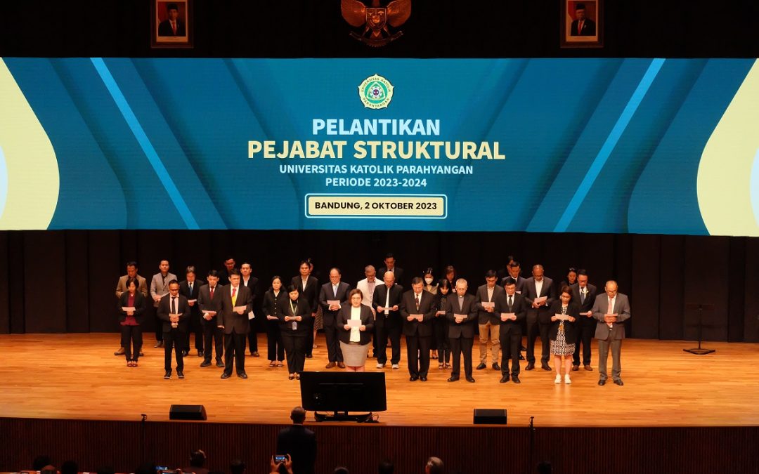 Rektor Lantik Pejabat Struktural UNPAR Masa Bakti 2024-2025 dan 2024-2027